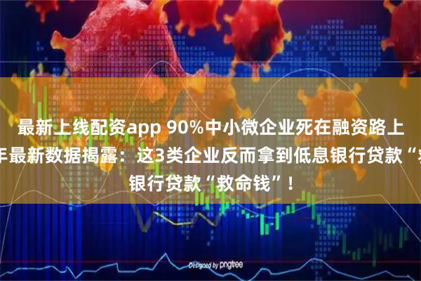 最新上线配资app 90%中小微企业死在融资路上?2025年最新数据揭露:这3类企业反而拿到低息银行贷款“救命钱”!